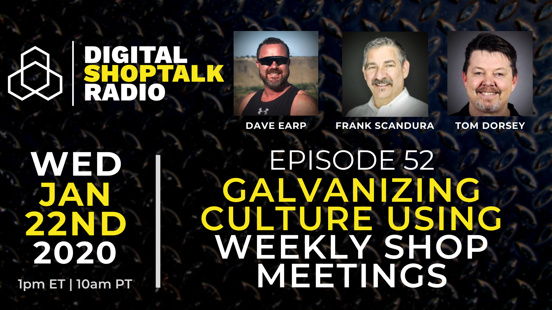Promotional Graphic Digital Shop Talk Radio Episode 52.