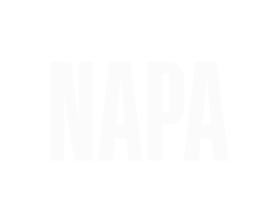 NAPA logo white.