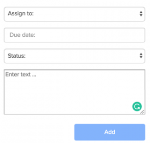 Course of action in Business Control Panel.