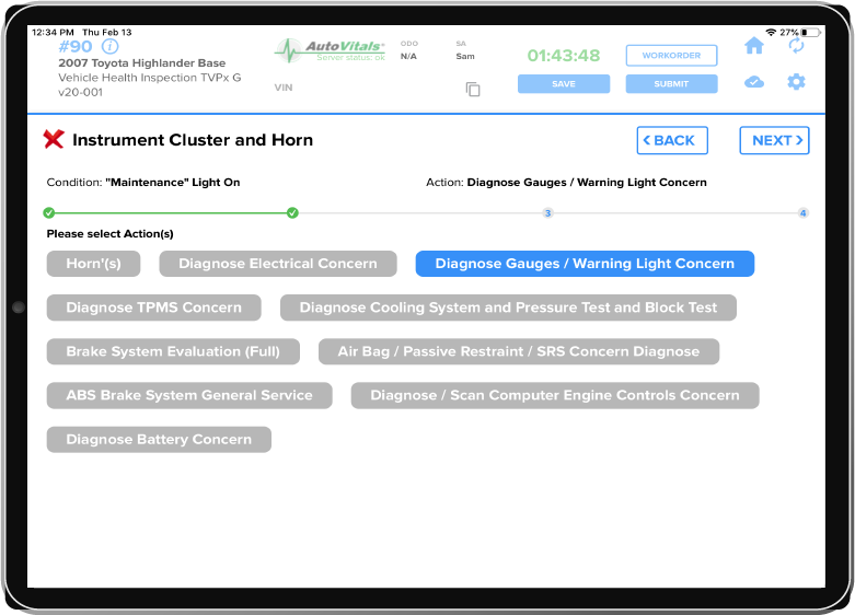 Digital Inspection dashboard.