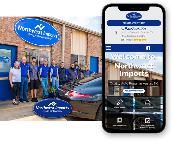 Northwest Imports' Website and Team.